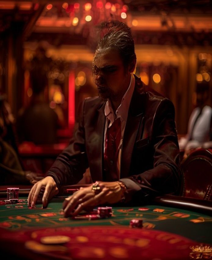 Live dealer at a high-stakes casino table streamed in high definition